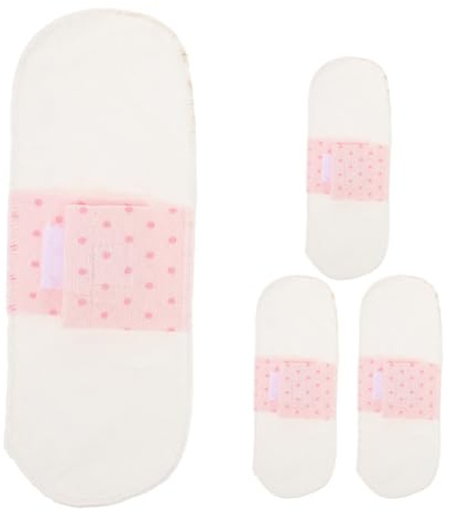 DINHEAROM de Algodón Suaves y Transpirables Protectores Diarios 4 Compresas Menstruales Lavables para Mujer para Embarazo y Posparto
