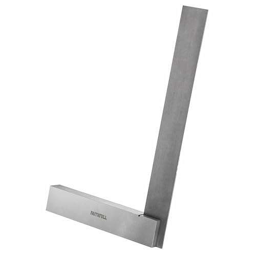 Équerre de menuisier Faithfull Engineers en acier 225 mm (9 po) – Lame en acier trempé rectifiée avec précision, outil de marquage, de mesure et de traçage précis pour le travail du métal et du bois