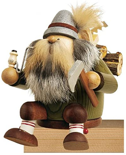KWO Smoking Man Figurine, Lumberjack, 16 cm
