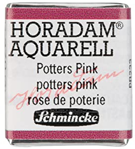 Schmincke – HORADAM® AQUARELL - feinste Künstler-Aquarellfarben, 370 Potters Pink, 14 370 044, 1/2 Näpfchen