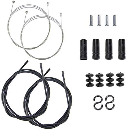 P4B | Bremszug - Set für Ihr Fahrrad | Bremszüge mit Doppelnippel - 1,5 mm Durchmesser | Außenhüllen mit montierten Endkappen