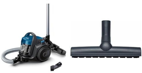 Bosch BGC05A220A Clean´n påse lös golvdammsugare (platsbesparande, enkel tömning, mycket lätt, 700 watt) grå & Bosch Hard Floor Nozzle - Dammsugarmunstyck - BBZ123HD