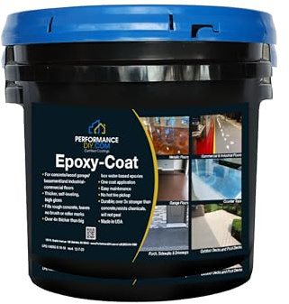 PerformanceDIY Good Half Kit Epoxy Floor Coating- Black Base with Beige Blend 1/4 Flakes-Light Flake Coverage,Covers 250 sq. ft.-for Garage,Basement, Patio,Commercial Floors,Concrete-Non-Toxic