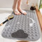 DINGC Tapis Douche Antiderapant avec Ventouses et Trous de Drainage, Tapis de Douche avec Coussin Massant, Tapis de Bain Douche Grand pour la Douche de Salle de Bain 70x40(Gris)
