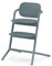 CYBEX Gold LEMO Hochstuhl, Mitwachsend, 3 - 99 Jahre, Verwendbar ab Geburt durch separate Aufsätze, Buchenholz/Aluminium/Kunststoff, Stone Blue