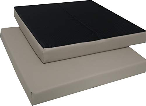 ANTIRUTSCH Sitzkissen Bankkissen Stuhlpolster für Haus und Garten 40x40x5 cm (beige, 2)