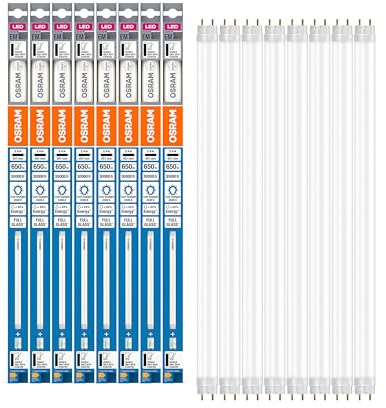 OSRAM LED TUBE T8 15 EM 438 mm, tubo LED lineare, 5.4W, 650lm, 6500K, luce bianca diurna, sostituzione LED per tubi fluorescenti T8 con attacco G13, lunga durata, basso consumo energetico