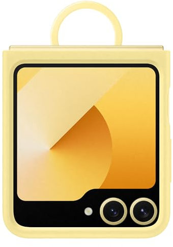 Samsung Silicone Case EF-PF741 für das Galaxy Z Flip7 FE | Z Flip6, Smartphone Cover, Handy-Hülle inklusive Ringhalter, Silikon, Schutz Case, stoßfest, dünn und griffig, Yellow