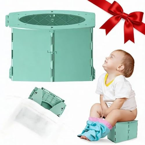 Töpfchen für Unterwegs,Töpfchen für Kinder,Faltbares Töpfchen Kinder,Kindertoilette,Faltbarer Toilettensitz Kinder,Faltbar Toiletteneimer Reisetoilette,für Auto Camping Reise