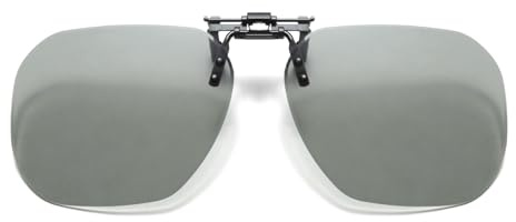 Long Keeper Clip para Gafas para Sol Cuadradas Sin Montura Clip Gafas de Sol Polarizadas para Mujer Hombre Flip Up Gafas de Sol con Clip, 60MM