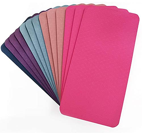 Alomejor TPE Yogamatte, rutschfeste Gymnastikmatte, Trainingsmatte, Trainingsmatte, Leichte Yogamatte, Sportmatte für Yoga, Pilates, Sport, Workout (34 * 17 * 0.8)