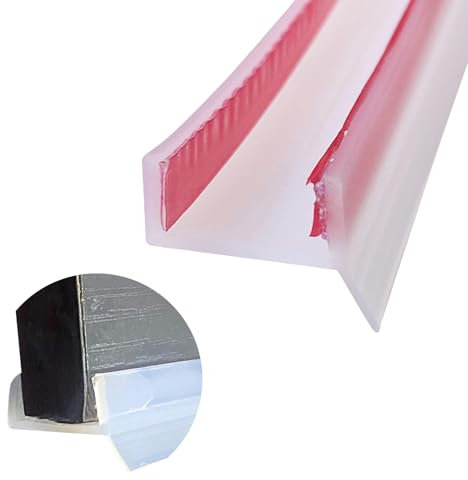 ACESOME Flexible Door Edge Banding, Silicone Rubber Plinth Sealing Strip, Transparent Kickboard Panel Kitchen Strip Sealing Profile for Kitchen Plinths 15 mm / 16 mm /17 mm for Bathroom Kitchen (5m)
