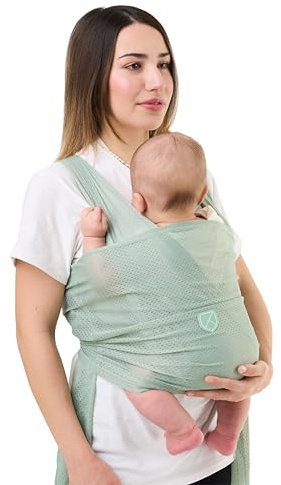 Koala Babycare Fular Portabebés Verano - Mochila Transpirable de Agua para Playa, Piscina, Ducha - Ligero, Ajustable hasta 9 kg - Secado Rápido y Compacto