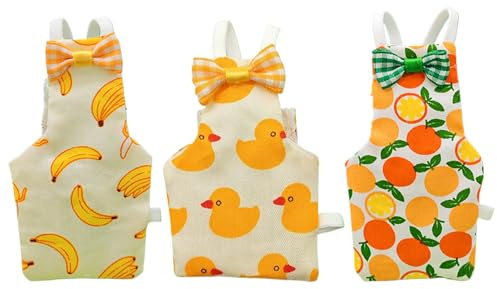 Windel für Vögel – Kleidung für Papageien, 3 Stück, aus Baumwolle, waschbar, für Haustiere, Sittiche, Kanarienvögel