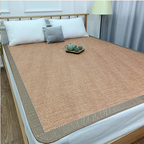 Colchón plegable de bambú de doble cara para cama con aire acondicionado, cojín portátil para dormitorio (150 x 190 cm), cómodo y ecológico