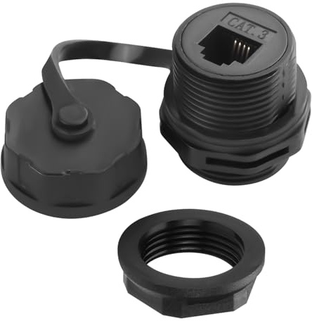 QIANRENON Cat3 RJ11 Filettato Montaggio Impermeabile Adattatore RJ11 6P4C Femmina a Femmina Bulkhead Montaggio Telefonica Linea Connettore Front Panel Socket, IP68, per Telefoni, Fax, Modem
