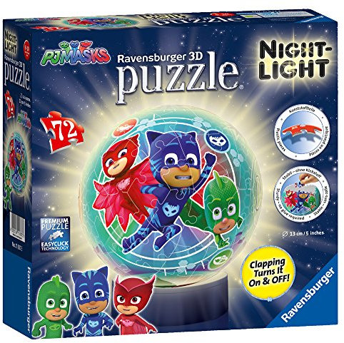 PJ Masks Night-Light 3D Puzzle 72 Pieces