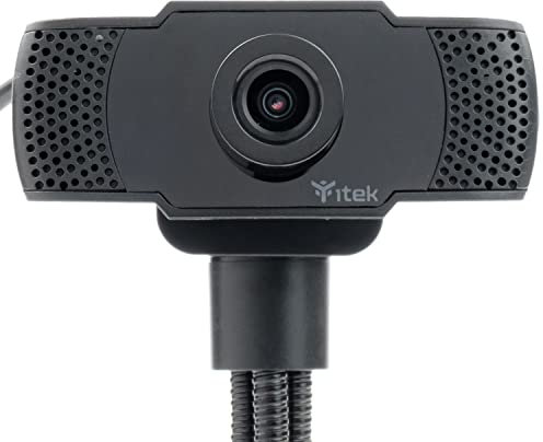 Itek Webcam con Microfono W300 - Full HD, 30FPS, USB, con treppiede incluso, nero