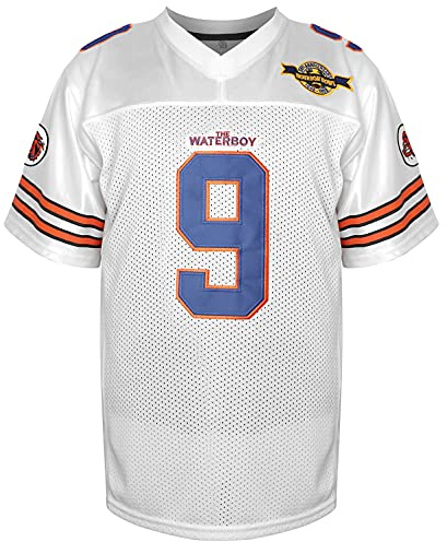 Phoneutrix - Camiseta de fútbol Americano de los Mud Dogs de la Bourbon Bowl de Bobby Boucher, número 9, de la película El Aguador, Blanco, XXX-Large