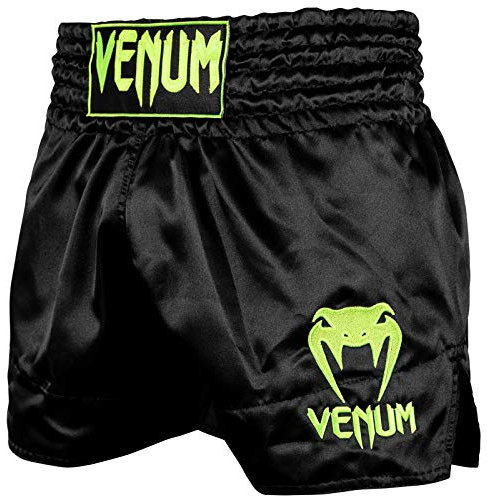 Venum, Classic Muay Thai Shorts, Men's, M, Black/Neo Yellow