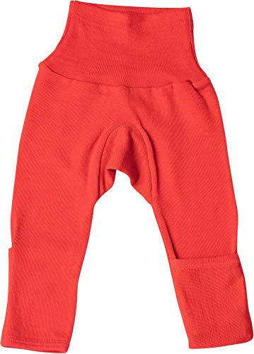Cosilana Baby Hose lang- mit Kratzschutz am Bein 74/80 Uni Rot 04