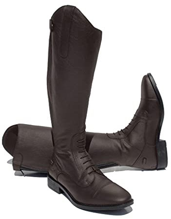 Rhinegold Unisex Luxus-Reitstiefel aus Leder, braun