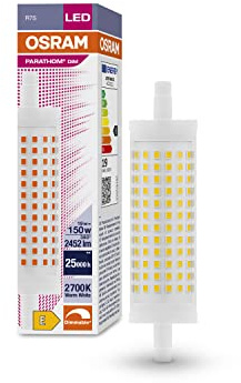 OSRAM Lamps dimbara dubbelsidig socklade LED-speciallampor PARATHOM DIM LINE R7s 118,00 mm 150 19 W/2700 K R7s flerfärgad