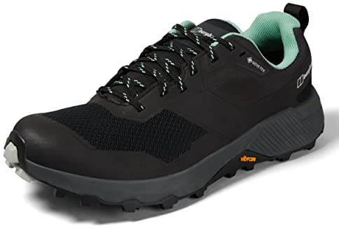 Berghaus Zapatos de goretex Trailway Active para Mujer, Negro/Verde, 40-41