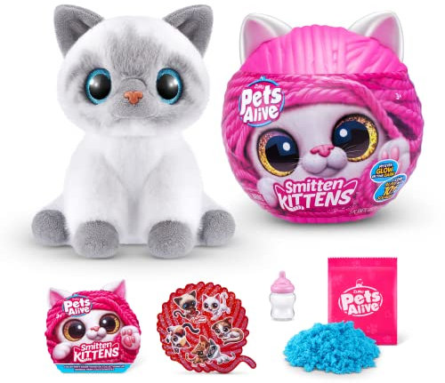 Pets Alive Smitten Kittens Surprise (Birman Cat Bonnie) por ZURU Nurture Play - Juguete Suave para desembalar, adopta 10 Sonidos interactivos