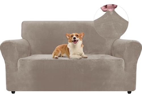 Ystyle Stretchigt Sofföverdrag med armstöd 2-Sits, Elastiskt Pet Soff Cover Töjbart överdrag, Avtagbar Halkskydd Fåtöljöverdrag Möbel Maskintvättbar, Sofföverkast För Soffa Fåtölj, Khaki