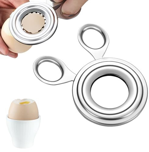 Egg Topper ｆor Boiled Eggs,1 Pcs Boiled Egg Cutter,Boiled Egg Topper Cutter Metal,Eboiled Egg Top Cutter for Any Size,Egg Cutter for Soft Boiled Eggs for Kitchen