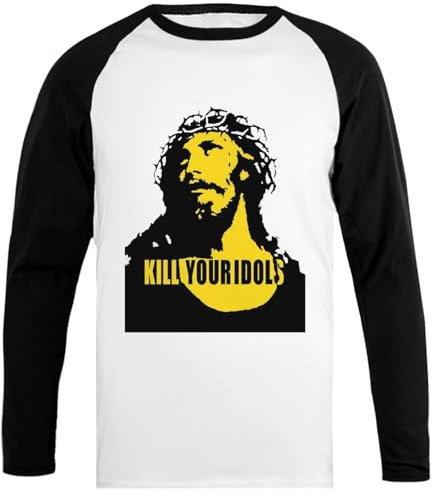 Kill Your Idols Camiseta Unisex De Béisbol, Camisa De Manga Blanca Y Negra