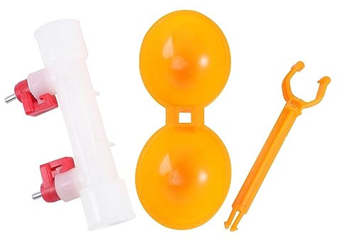 SEWOART Hühnertränke 5 Stück Doppelkopf Hängebecher Automatischer Wassertrinker Für Geflügel Haus Und Hofhaltung Bpa Freies Material