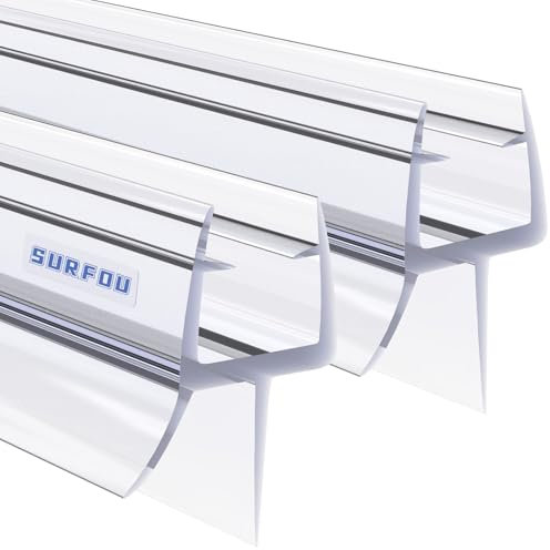 SURFOU Dichtung Dusche Glastür 2×100cm, Duschdichtungen für Duschtüren 6-8mm duschtüre, Duschkabinen Dichtungen, Duschtürdichtung Unten Duschdichtung Duschkabine Leiste Duschtür Abdichtung