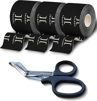 Cintas Kinesiológicas Talessi. Vendas Autoadhesivas Cinta Kinesiológica Resistente al Agua para Deportistas y Fisioterapeutas. Ideal para Rodilla, Hombro, Espalda, dedos y Entrenamientos