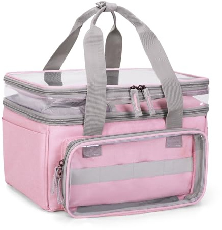 Luxja Double Couche Sac de Médecine avec Compartiment Transparent