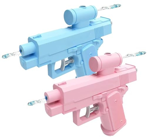 LIULINY Lot de 2 Jeux Pistolets à Eau Inversés, Compulsive Two Way Prank Gun, Reverse Pistolet a Eau Enfant, Cadeaux Fantaisie Idéaux pour Amis, Camarades de Classe et Famille