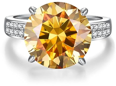 Diamantring, 5ct Moissanit diamantringar for kvinnor D-färgade VVS1 diamantförlovningsringar