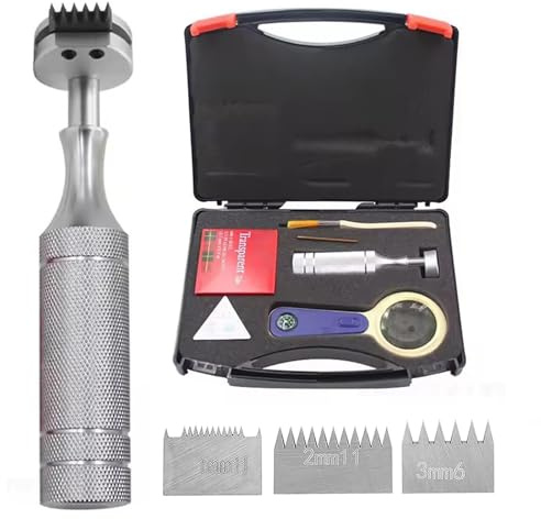 Kit De Probador De Adhesión De Trama Cruzada, Marcador Profesional De Película De Pintura Con Cuchillas 1mm/2mm/3mm, Lupa, Mango Y Cinta, Probador De Corte Para Pintura, Recubrimientos, Chapado