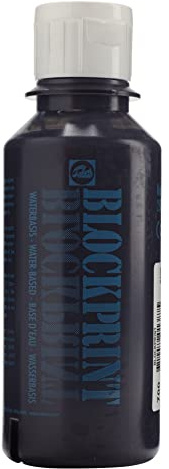 Talens Blockprint snabbtorkande ogenomskinlig färg 250 ml svart 700 - perfekt för stencil- och stämplingstekniker