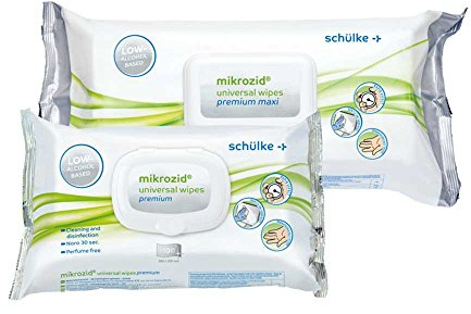 Schülke - Toallitas desinfectantes con microcidra universales (25 x 25 cm, 80 unidades)