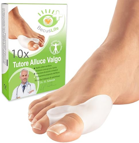 Take Inspire Tutore Alluce Valgo 10 pezzi Correttore Separatore in Morbido Silicone Protezione Dolore Borsite Distanziatore Raddrizza Dita a Martello Piedi Protettore Supporto Uomo Donna