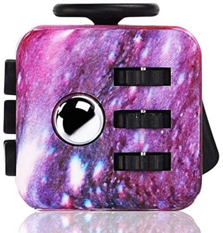 Paochocky Galaxy Fidget Toy Cube Toy with Click Ball, Anti-anxiety Anti-Stress Fidget Toys for Children, Teen, Adult Stress Reliever