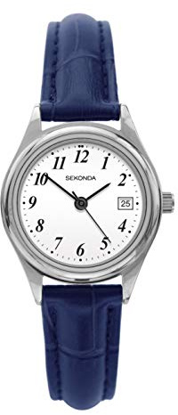 Sekonda Robinson 25mm Women’s Analogue Classic Quartz Watch Date Display with Leather Strap 30M Water Resistant