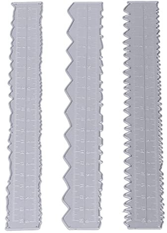 Abreißlineal 3 Stück Papier Zerreißen Lineal Gezacktes Lineal Reißfestigkeit Guide Werkzeug für Schule Büro Zeichnen Basteln Karten