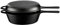 Navaris Sarten hierro fundido con tapa - Sartén holandesa con 2 asas - Apta para cualquier cocina y horno - Sartén sazonada 26 cm de 3,4 l de capacidad - Con manual y recetas