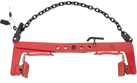 DGJMuu Pinza di sollevamento per bordi, 500 kg, capacità di traino, supporto per cordolo, morsetto regolabile 33 – 70 cm, morsetti di sollevamento verticali, pinza di fissaggio in pietra, Rosso