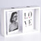 Nuptio 10x15cm Legno Cornice Doppio: Portafoto il Tavolo - Moderne Bianco Foto Frame - Quadro Frame Regalo per Family