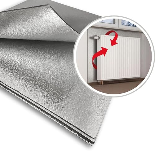 Plaques d'isolation de radiateur, isolation pour fenêtre, rétention de la chaleur, toit, sol, polystyrène XPS avec film PET (sans Pattex, 2 mètres carrés)