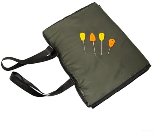 Honseadek Portable Fish Unhooking Mat, Carp Landing Pad Fishing Gear, With Baiting Needles Set, With Carrying Handle, Elastic Transport Belt, 80X35cm
